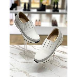 ANCER 세이브존08 천연가죽 발등스판 우레탄 4cm 통굽슬립온 ANCNK0777