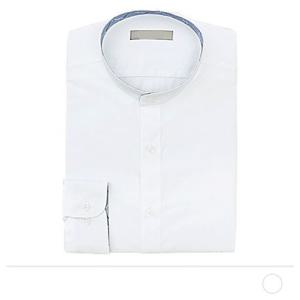 차이나 카라 화이트 셔츠