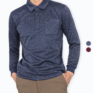 마스터베어 줄무늬 배색 긴팔 카라 티셔츠 Model No_N2-3Q020