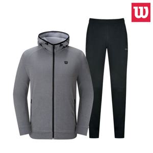 윌슨 후드 트레이닝복 세트 7051+7451 그레이 츄리닝