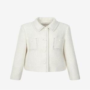 스탠 칼라 트위드 숏 재킷(VA1JK71)