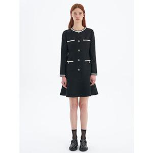 [올리브데올리브] OW4SO165 브레이드 장식 플레어 원피스