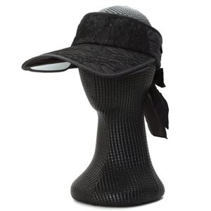 레이스 여성 봄 여름 간절기 리본 밴딩 썬캡 KM-WH-0345-블랙