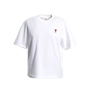 [아미] 드 꾀흐 스몰하트로고 공용티셔츠 반팔 BFUTS005726_100