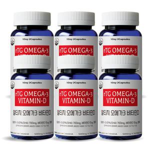 [통라이프][통라이프] 알티지오메가3 비타민D 75일분-6병