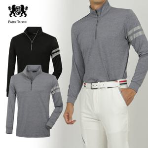 파크타운 어깨 이선라인 반집업 긴팔 티셔츠_E2-2M041