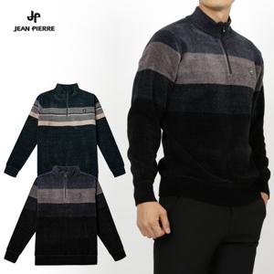 쟌피엘 남성 울 스판 반집업 니트_J2-0E193