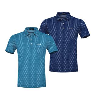 쟌피엘 남성용 패턴 스타일 반팔 카라티셔츠_J2-3E136