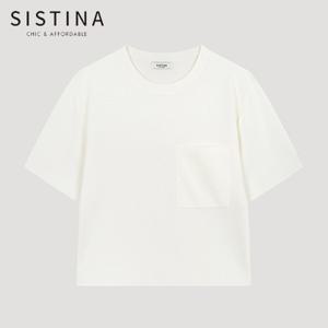 [SISTINA] 인기 포켓 포인트 크롭 니트_ASKPOO21080_OW