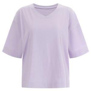 샵앤) 밑단 트임 5부 루즈핏 면100 반팔티 DAI-WSH-12011-연보라