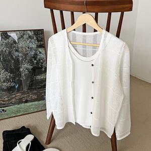 샵앤) 여성 시스루 빛차단 루즈핏 가디건 DGB-WCD-3275-아이보리