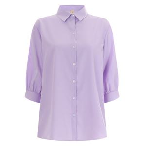샵앤) 퍼프소매 여성 오피스 반팔 블라우스 BLS-WNB-12028-퍼플