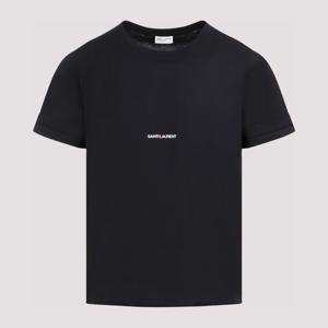 생로랑 크루넥 반팔티셔츠 464572.YB2DQ 1000 NOIR