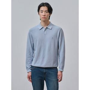 [빈폴멘] 젠틀 칼라넥 니트 - 스카이블루 (BC4751C05Q)