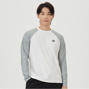 [아레나공식] 남성 선셋 릴렉스핏 래쉬가드 A4BM1RR46WHT