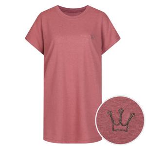 샵앤) 린넨 자수 루즈핏 캡소매 티 DAI-WSH-0522-와인