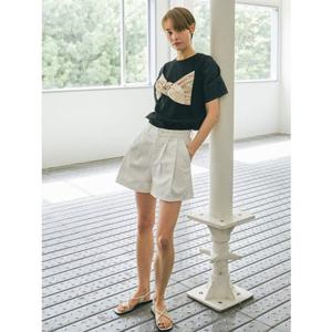 올리브데올리브 (OW4ME552) 리본디테일 반팔티셔츠 OLIVE  DES  OLIVE