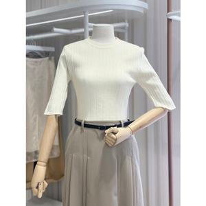 올리브데올리브 (OK4AP750) 골지짜임 슬림핏 반팔니트 OLIVE  DES  OLIVE