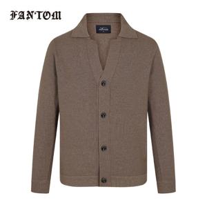 [팬텀] 남성 로고 단추 자켓형 니트 가디건
