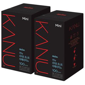 맥심 카누 미니 라이트 로스트 아메리카노 100T x 2개