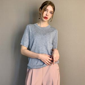 [파슨스] Simple.Round Knit Top_Gray    [PBPR3NI03]