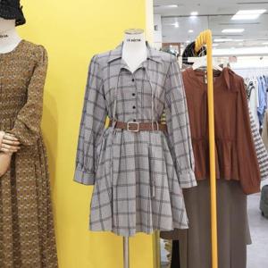 르피타 DP01 체크 미니 플레어 원피스 L243UOP903