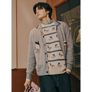 [빈폴멘] [Print Bakery] 청둥오리 칼라넥 카디건  그레이 (BC495AK013)