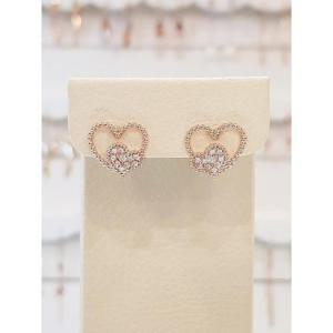 볼라레 세이브존01 40대여자생일선물 하트가 두개 은침 귀걸이 spe861