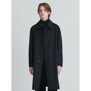 [로가디스] 울 캐시미어 핸드메이드 루즈 핏 셋인 코트 블랙 (RX4930P565)