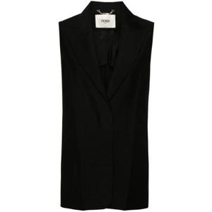 펜디 여성 블랙 블레이저 조끼 FT5990 S9AF0GME