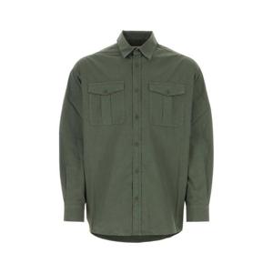 엠포리오 아르마니 남성 카키 Olive 포플린 긴팔 셔츠 3D1C7F1K2RZ 05C1