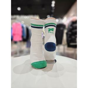 [휠라 키즈]MARIO휠라 X 수수진 스트라이프 장목 양말 FK3SCF5S02X OWH