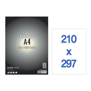 폼텍 잉크젯 투명라벨 IC3130 1칸 5매 지 용지