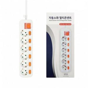 자동소화 개별 멀티탭(6구/3M/DYM-SG6C-SI/SFEX)
