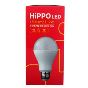 히포 컨버터 내장형LED램프12W(전구색)DCS-12W