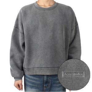 아크네 스튜디오 공용 로고 패치 맨투맨 페이딩블랙 CI0137 BM0