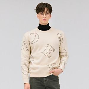 체이스컬트 동백01 전판 레터링 스웨터 DFRK5215_2색