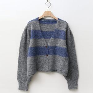 샵앤) 여성 Y 단가라 크롭 니트 가디건 SIU-WCD-3889-그레이