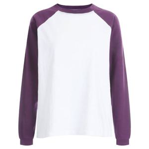 샵앤) 여성 나그랑 라운드 배색 티셔츠N DAI-WSH-12130-퍼플