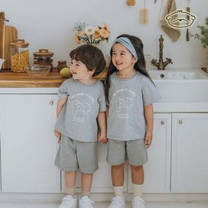 [똘무룩]스트라이프 남여 아동 반팔반바지 상하복 세트 800013