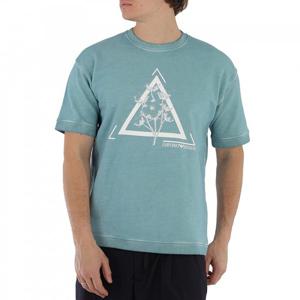 엠포리오 아르마니 블루 그래픽 프린트 저지 플리스 티셔츠 3L1T6R-1JX6Z-F585