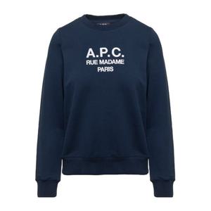 아페쎄 티나  로고 자수 코튼 블루 맨투맨 COEZDF27561 IAJ