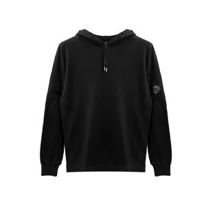 [CP컴퍼니] 렌즈 와펜 후드 티셔츠/블랙/14CMSS033A 002246 G999