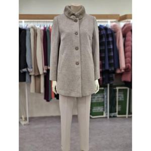 벨리시앙 세이브존07 밍크카라 울 하프코트 HC3403