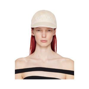 25 FW 쿠레주 여성 베이지 AC 자수 워싱 볼캡 241783F016002