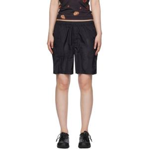 25 FW 소울랜드 여성 블랙 샌더 쇼츠 241621F088000