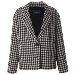 [안지크]박시체크원버튼자켓 AI3JK5120