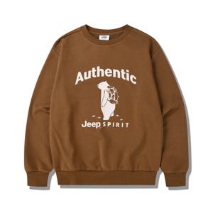 [지프]남녀공용 곰프린트 맨투맨 JP3TSU893