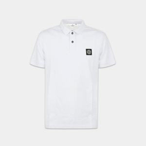 스톤아일랜드 남성 로고 패치 폴로 반팔 화이트 80152SC17 A0001
