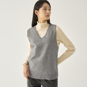 [지센][지센] 에센셜 V넥 베스트 LFKTNA05_GR